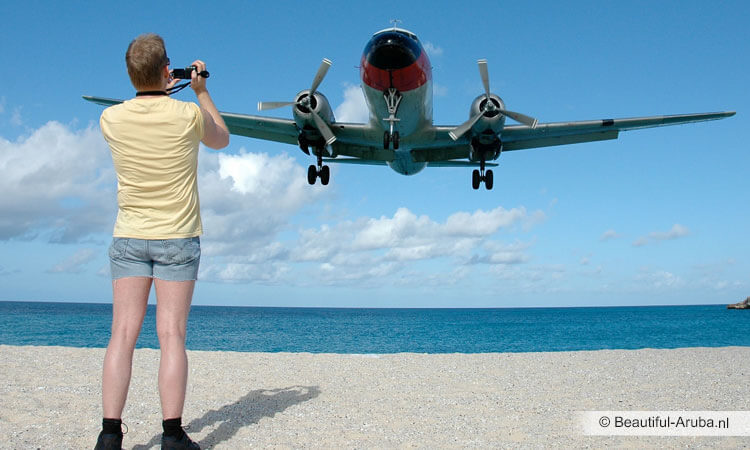 Maho Beach vliegtuig Sint Maarten