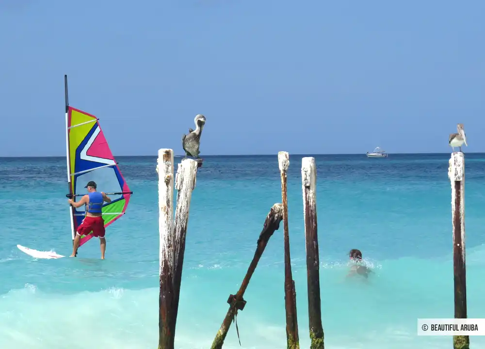 Windsurfwedstrijd op Aruba