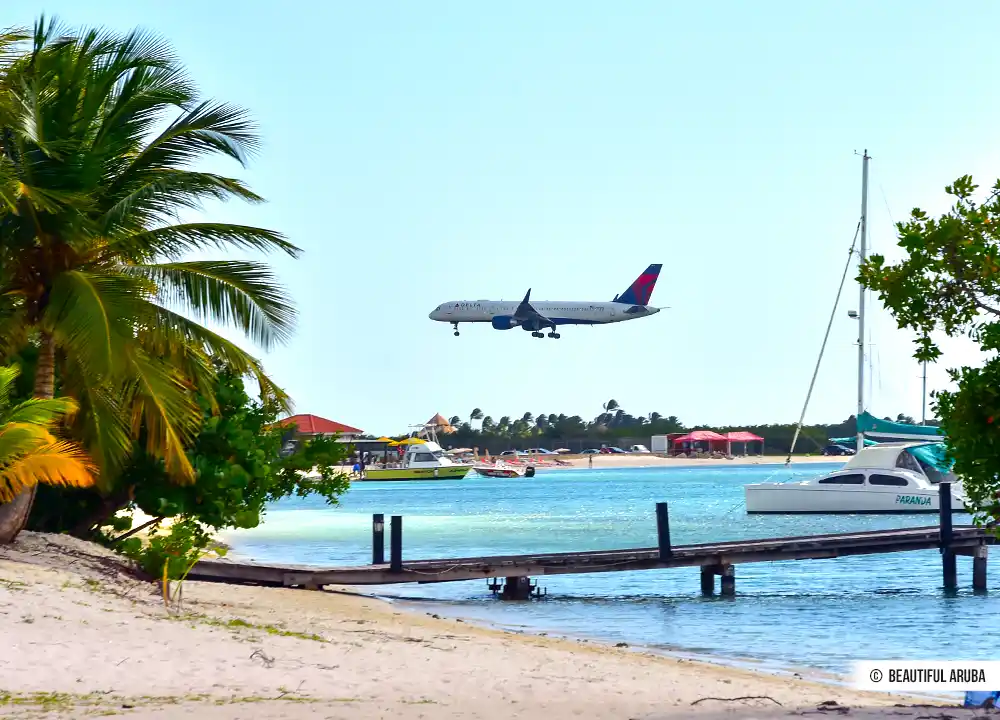 Landing Vliegtuig Aruba